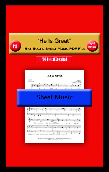 "He Is Great" Ray Boltz Sheet Music PDF File