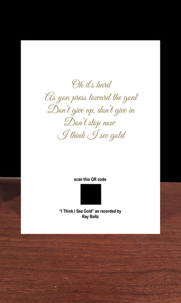 Musical Greeting Card-Ray Boltz-I Think I See Gold