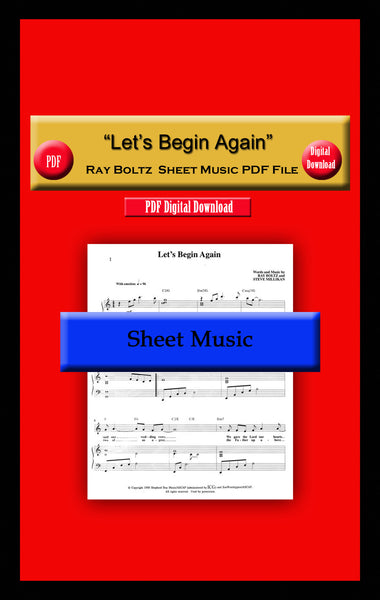 "Let's Begin Again" Ray Boltz Sheet Music PDF File