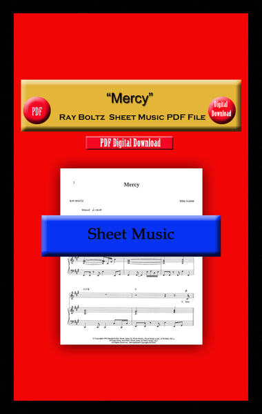 "Mercy" Ray Boltz Sheet Music PDF File