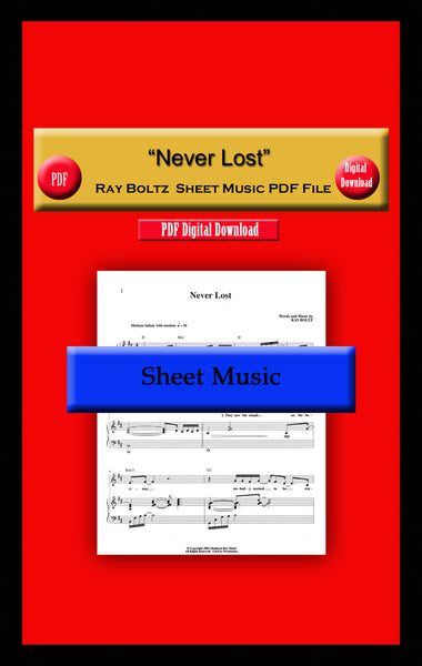 "Never Lost" Ray Boltz Sheet Music PDF File