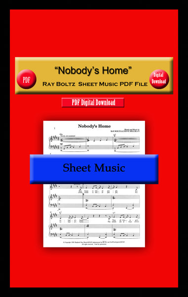 "Nobody's Home" Ray Boltz Sheet Music PDF File