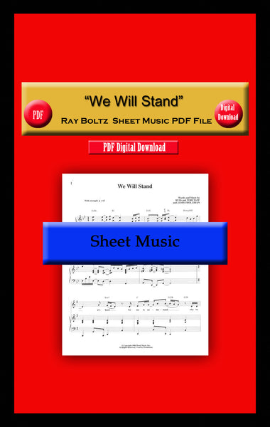 "We Will Stand" Ray Boltz Sheet Music PDF File